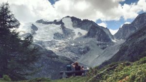 Saas Fee to Grachen Hiking Swiss alps