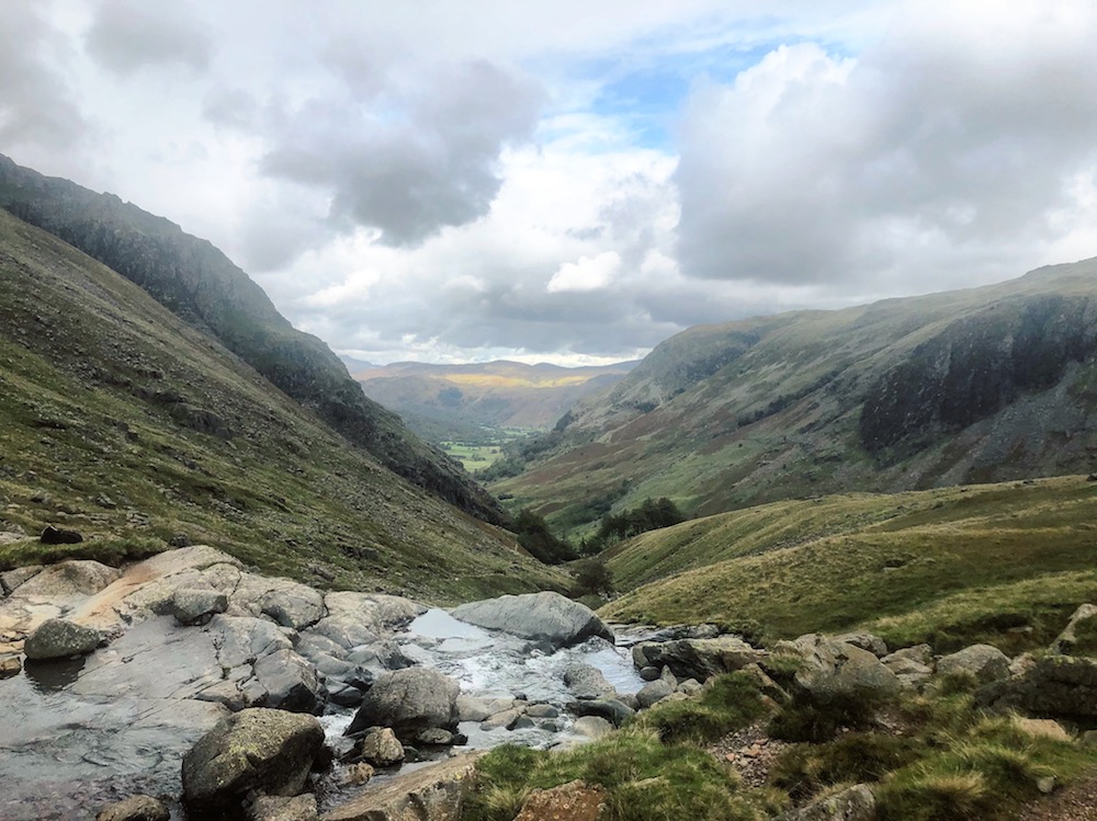 Great Gable from Seathwaite walking route